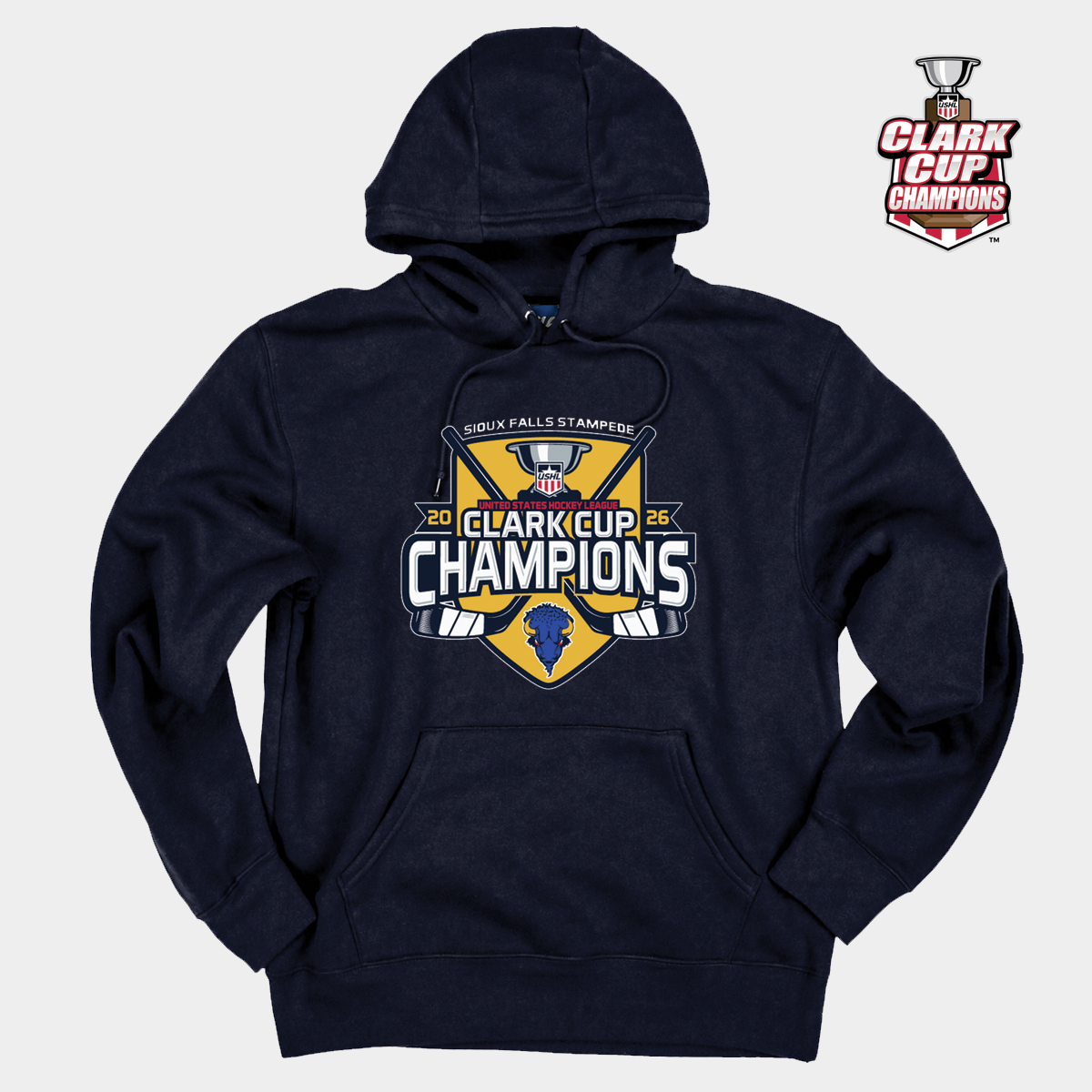 2026 Clark Cup Champions Gold Rush Sweatshirt – Herd Hockey Shop