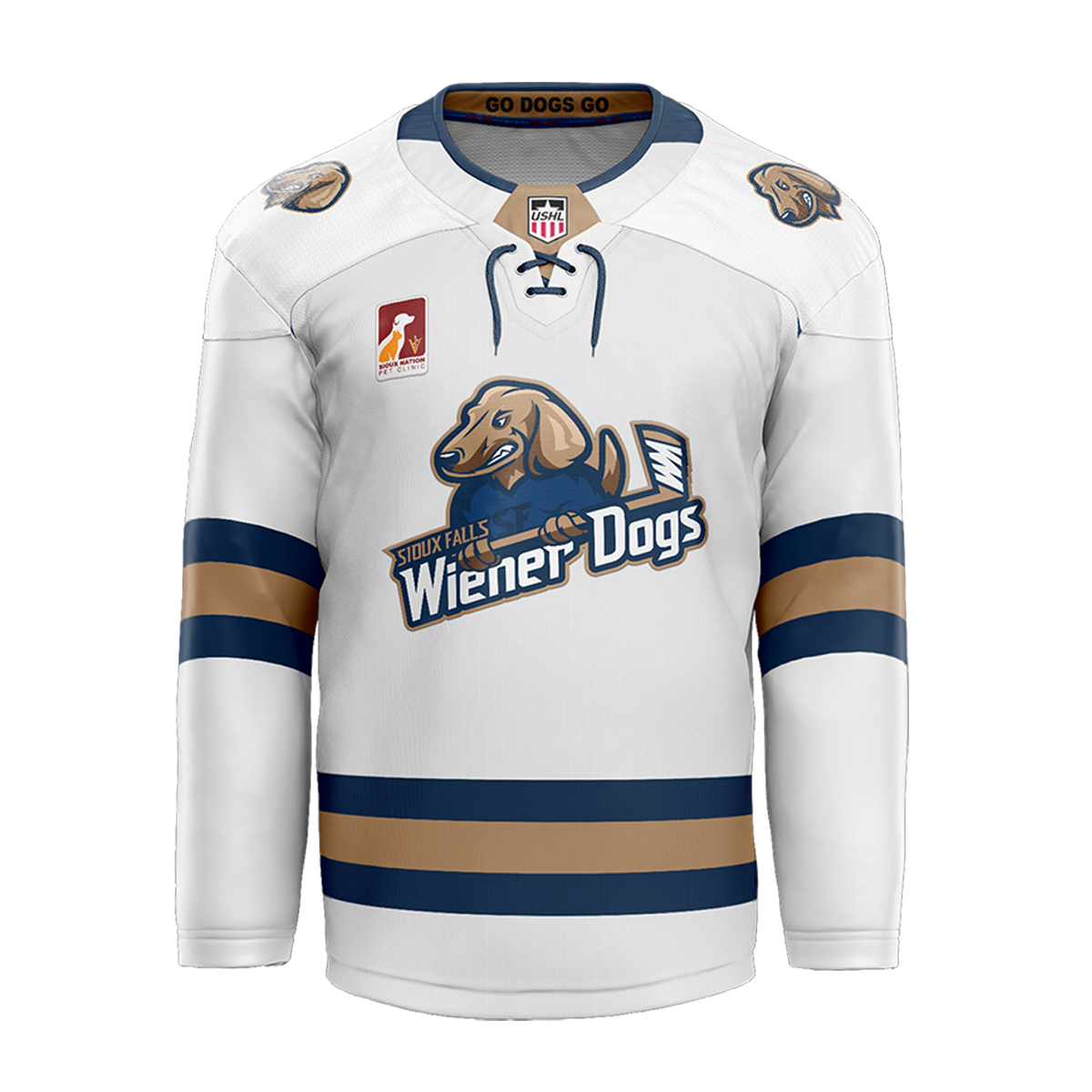 SF Fighting Wiener Dogs White Authentic Game Jersey – Herd Hockey Shop